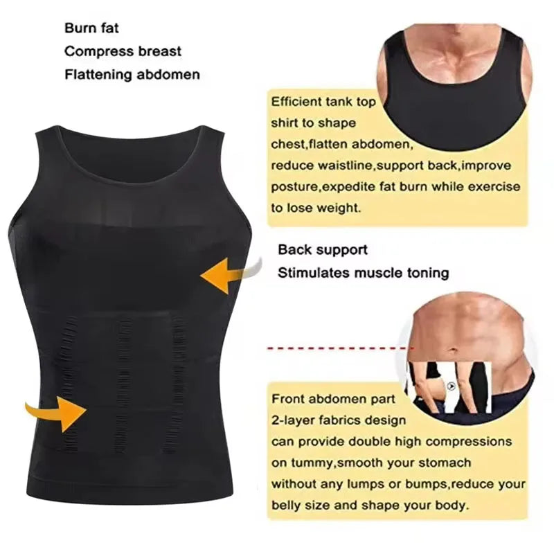 Men Body Shaper and Undershirt Compression Vest. - BLAKESTORE-NG