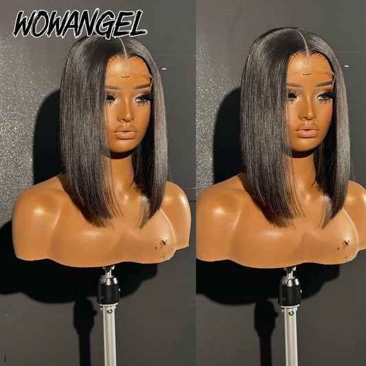 Straight Short Bob 5x5 HD Lace Closure Wig Ready to Go Glueless. - BLAKESTORE-NG