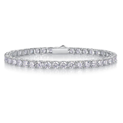 Dainty 925 Sterling Silver Moissanite Tennis Bracelet.
