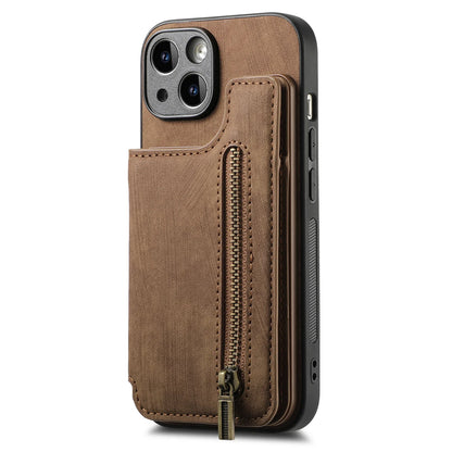 Zipper Cards Solt Wallet Leather Case For iPhone