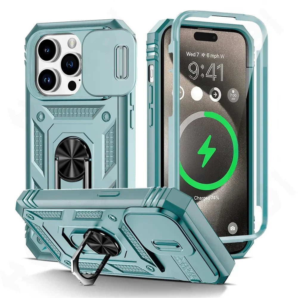 Camera Slide Military Grade Armor IPhone Case.