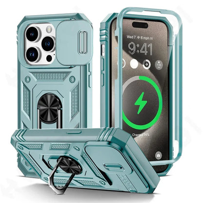 Camera Slide Military Grade Armor IPhone Case.