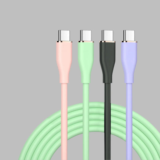 Liquid Silicon USB-Type C To C Fast Charging Cable 66W.