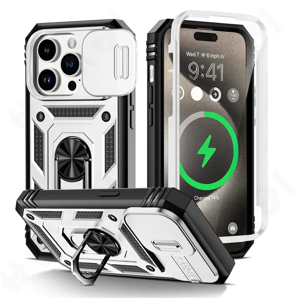 Camera Slide Military Grade Armor IPhone Case.
