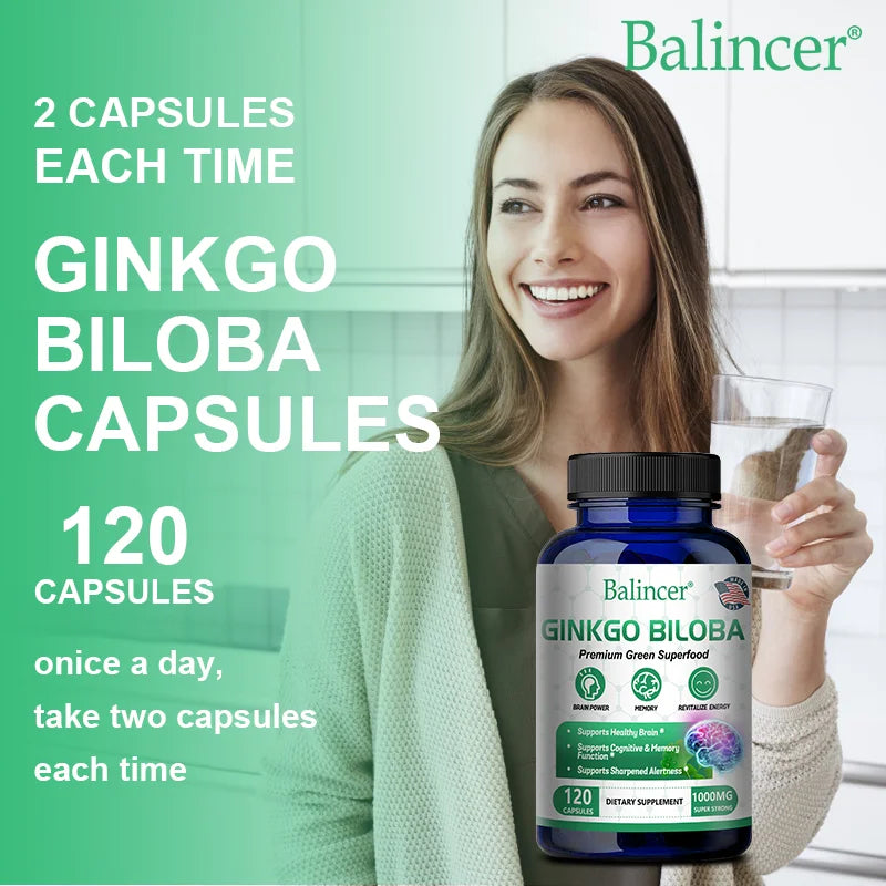 Balincer Ginkgo Leaf Extract Supplement - For Brain and  Memory Health for Men and Women. - BLAKESTORE-NG