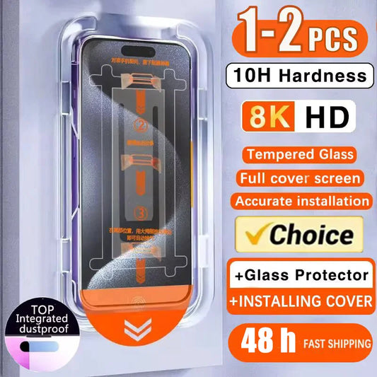 8K HD Tempered Glass Screen Protector For IPhone.