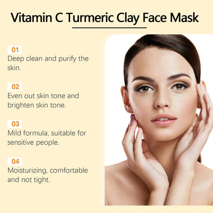 Turmeric VitaminC Clay Deep Cleansing Facial Mask.