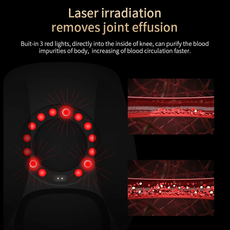 Knee Massager with LED Display. Heat and Kneading for Pain Relief. Rechargeable with Infrared Heated Vibration Tool. Arthritis Massagers - BLAKESTORE-NG