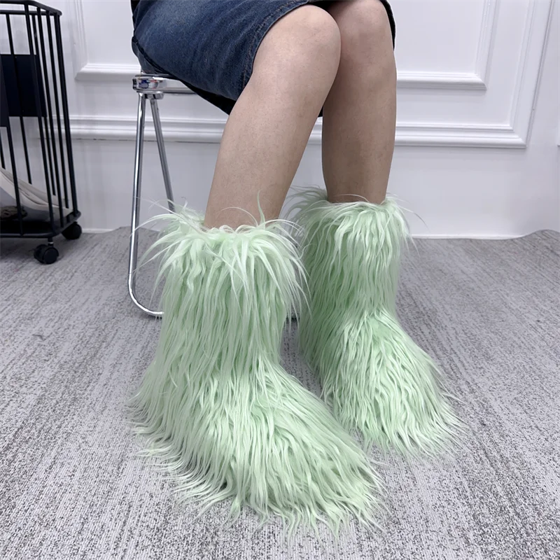 Fur Snow Boots for Winter.