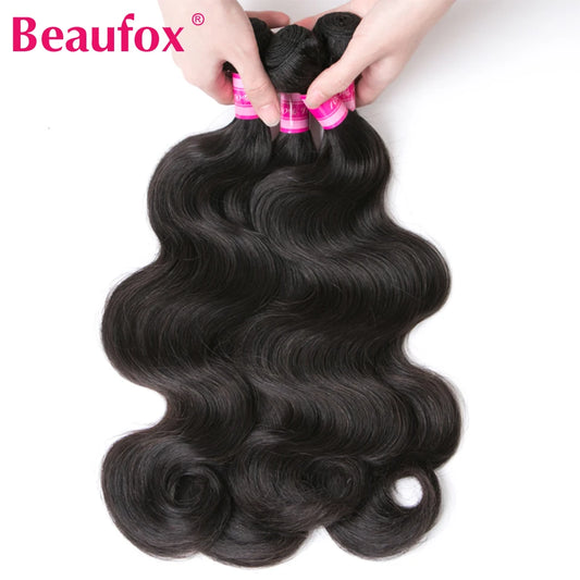 Natural /Jet Black Body Wave Human Hair bundles.