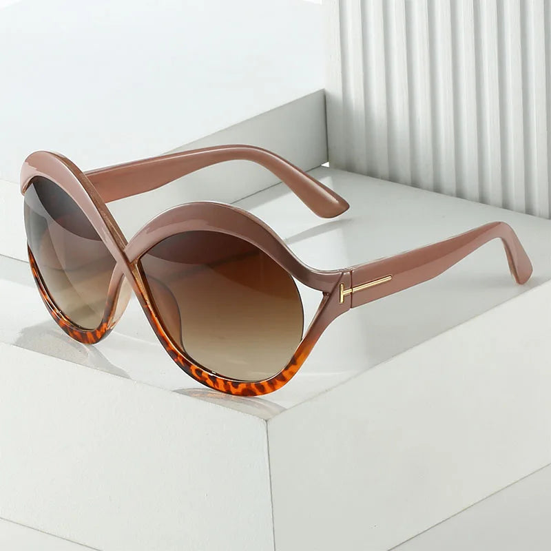 New Oversized Circular Frame Sunglasses for Women