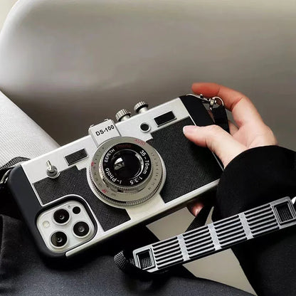 Emily In Paris 3D Retro Camera Leather Case for IPhone.