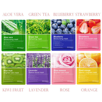 8pcs Natural Plant Beauty Skincare Facial Masks.