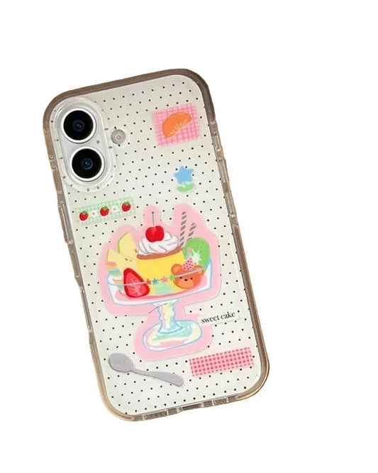 Cute Dessert Ice Cream Stand Holder Phone Case