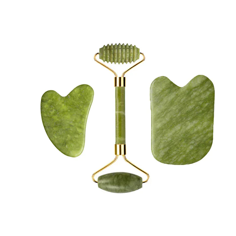 BLAKESTORE-NG Facial Massager Type 03 Product Page: Natural Jade Roller & Gua Sha Set | Anti-Aging Facial & Body Massage Tools