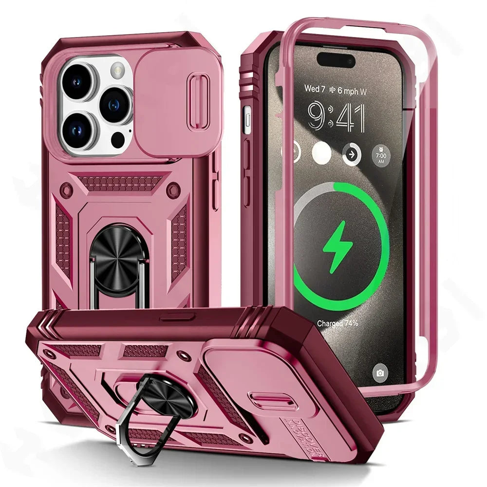 Camera Slide Military Grade Armor IPhone Case.