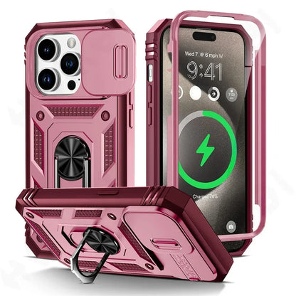 Camera Slide Military Grade Armor IPhone Case.