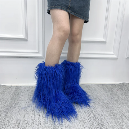 Fur Snow Boots for Winter.