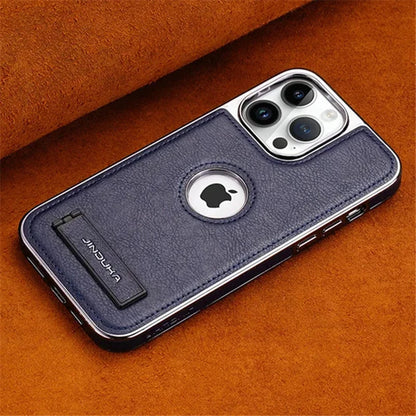 Bumper Leather Folding Kickstand Phone Case.