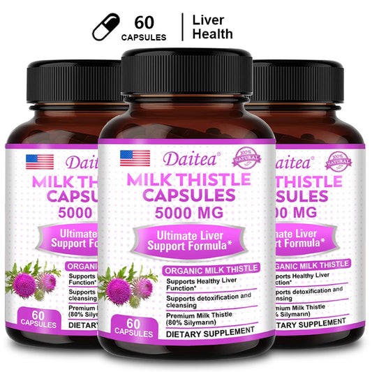 Organic Milk Thistle Liver Capsules – Cholesterol Support & Detox Formula