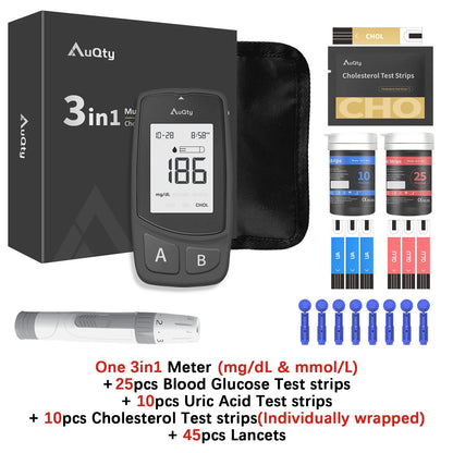 Blood Glucose-Cholesterol, Uric acid Monitor.