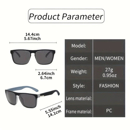 2pcs Square Polarized Sunglasses.