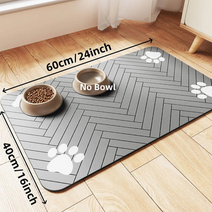 Pet Feeding Mat-Absorbent - Waterproof and Slip Proof.