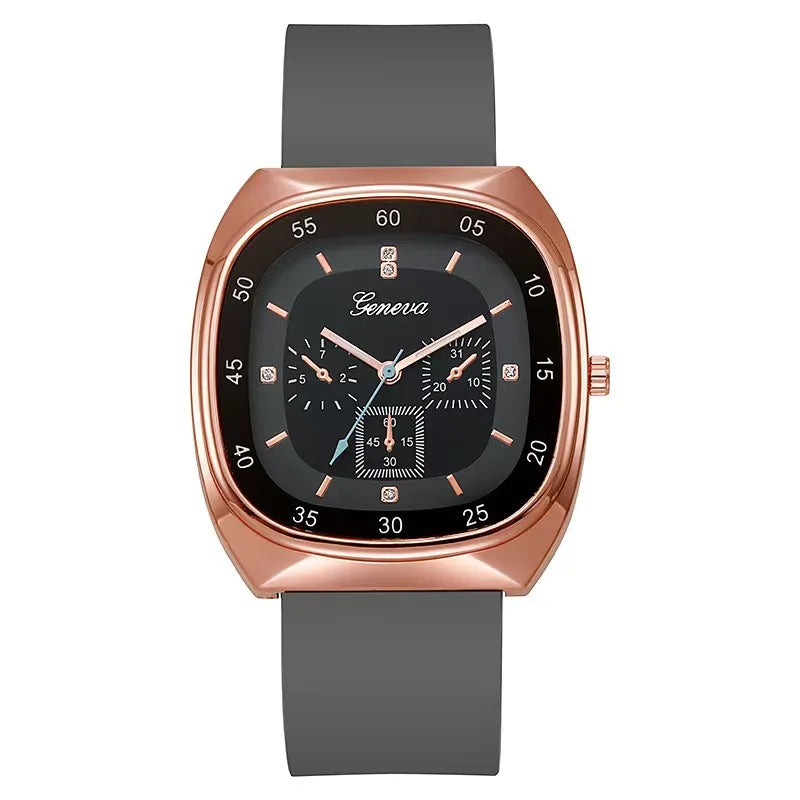 Luxury Women Quartz Watch with Silica Gel Strap. - BLAKESTORE-NG