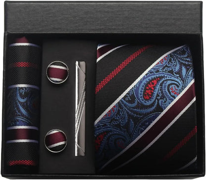 100% Silk Necktie Paisley Floral Mens Tie.
