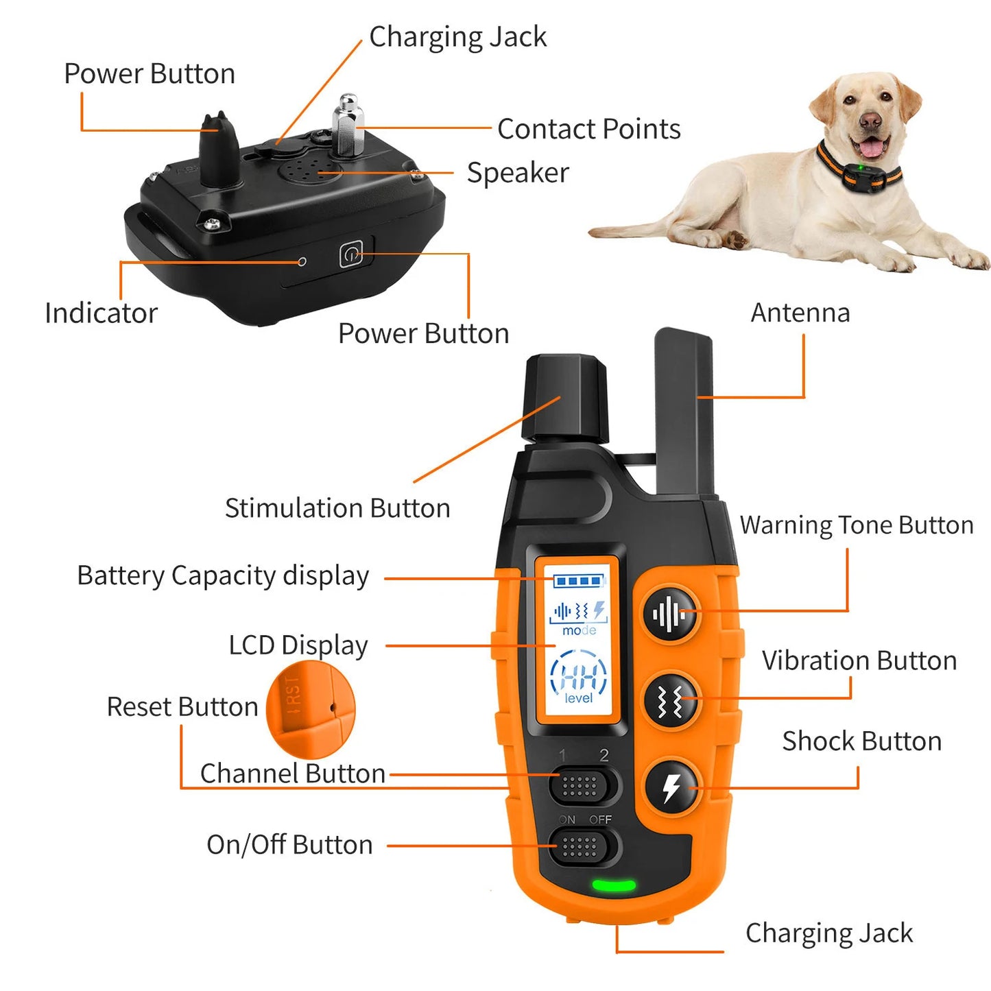 3300Ft Electric Dog Training Collar Remote Control.