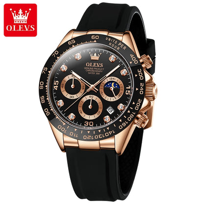 Luxury Men Chronograph Sport Wristwatch.