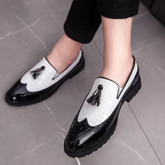 Office Shoes for Men. Breathable Leather Loafers,Moccasins Comfortable Slip on Three Color