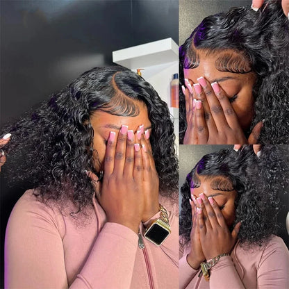 Deep Curly 13x4 Bob Wig Lace Front Human Hair Wig - BLAKESTORE-NG