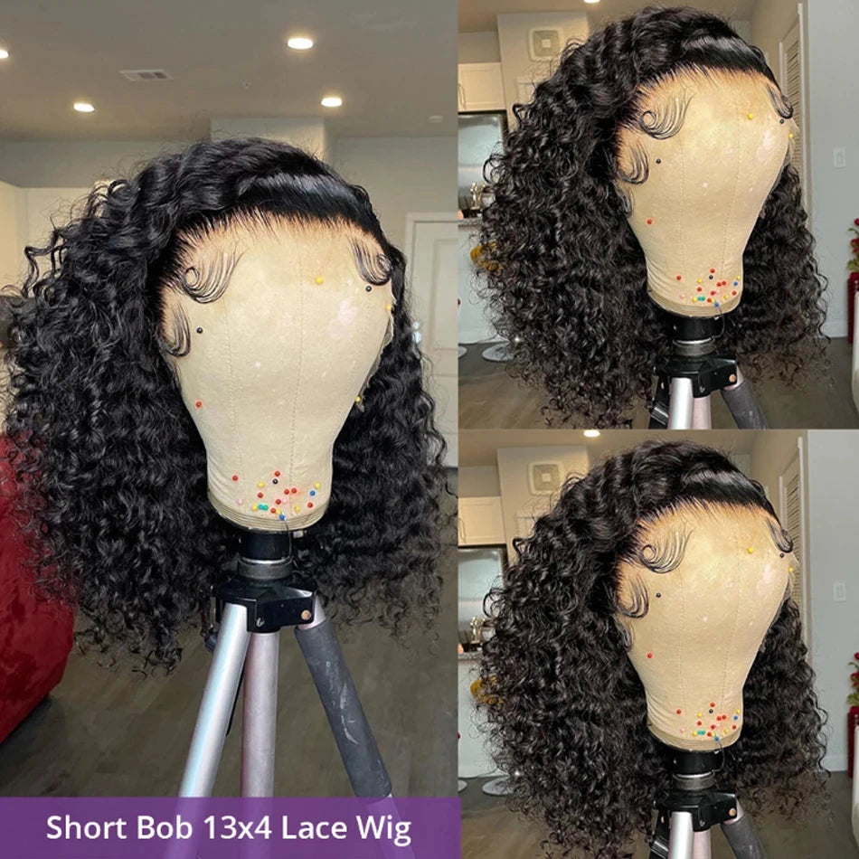Deep Curly 13x4 Bob Wig Lace Front Human Hair Wig - BLAKESTORE-NG