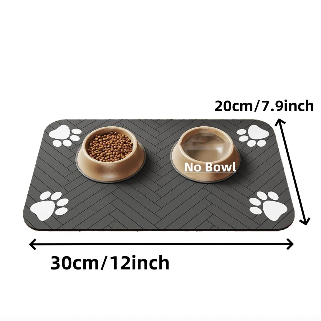 Pet Feeding Mat-Absorbent - Waterproof and Slip Proof.
