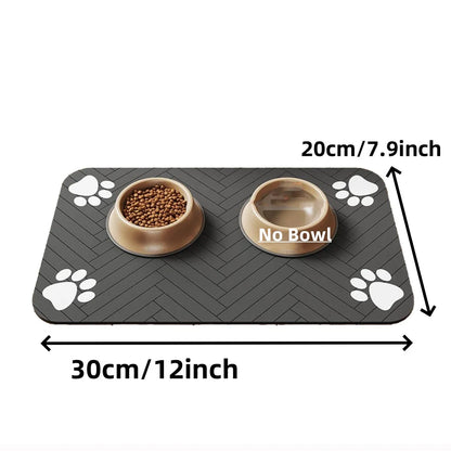 Pet Feeding Mat-Absorbent - Waterproof and Slip Proof.