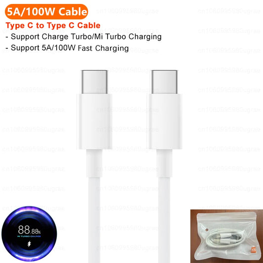 120W 6A Usb Type C Cable Turbo Fast Charger Cord.
