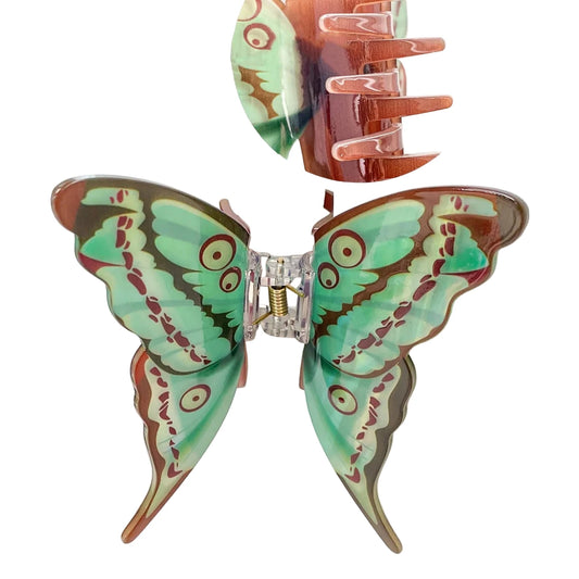 1 simulated butterfly grab hair clip.