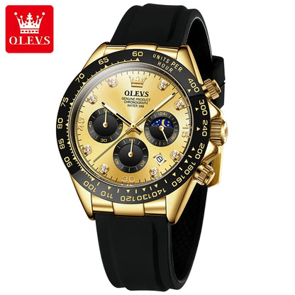 Luxury Men Chronograph Sport Wristwatch.