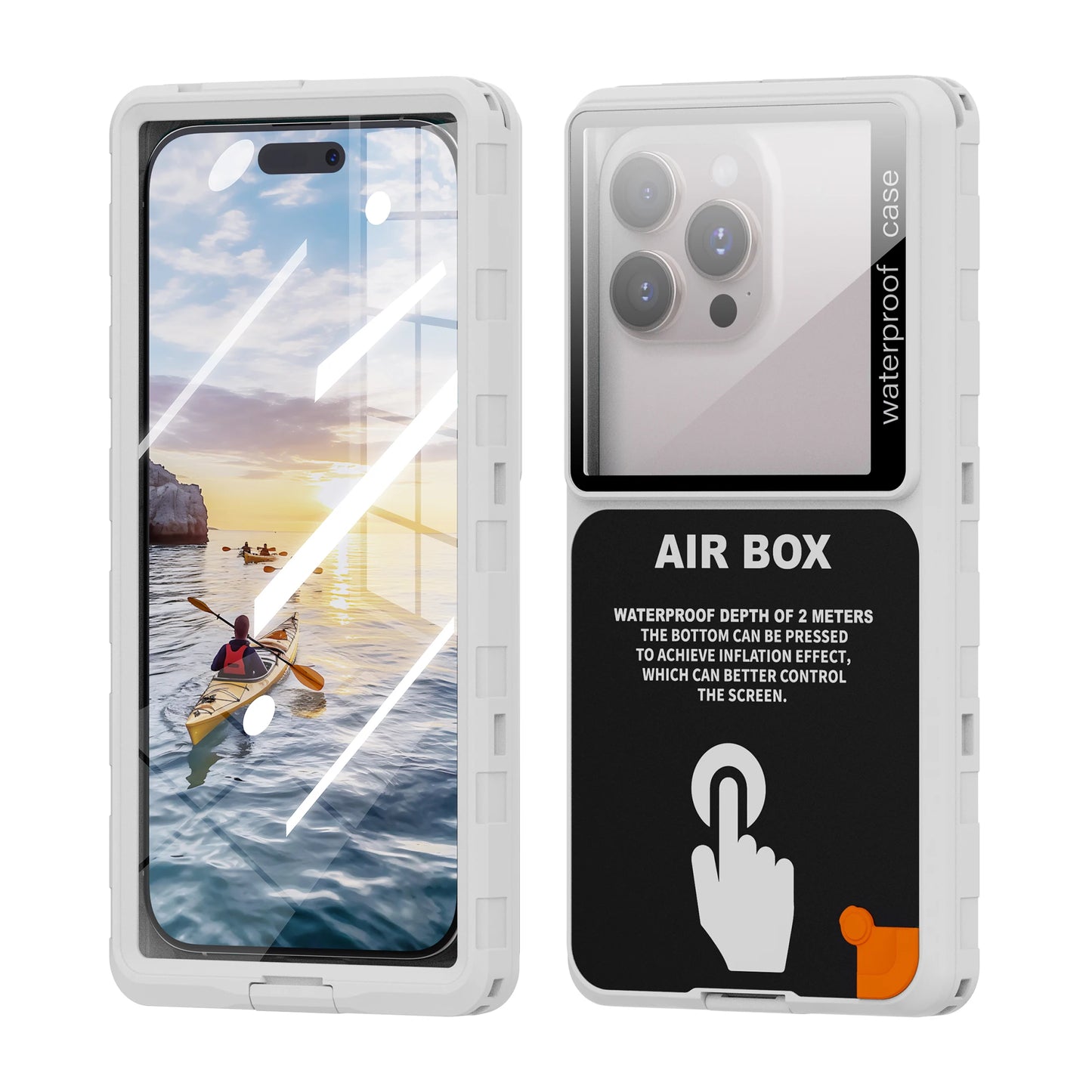 Shellbox Waterproof Phone Case for 6.9' Devices.