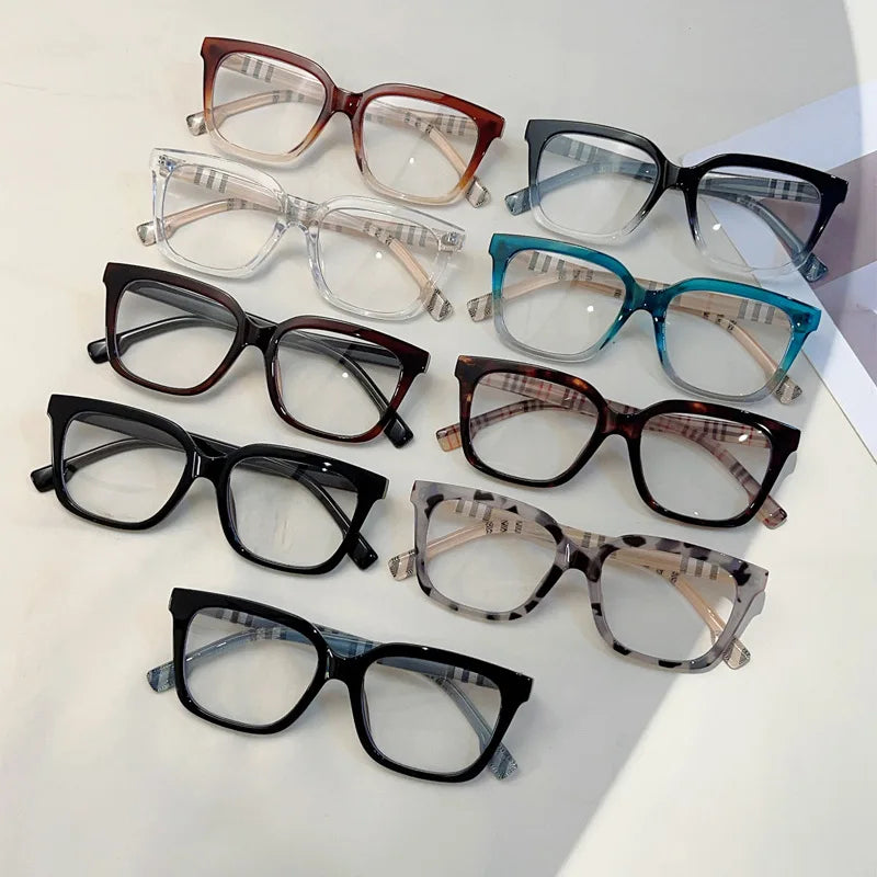 Unisex Business Square Frame Anti Blue Light Glasses