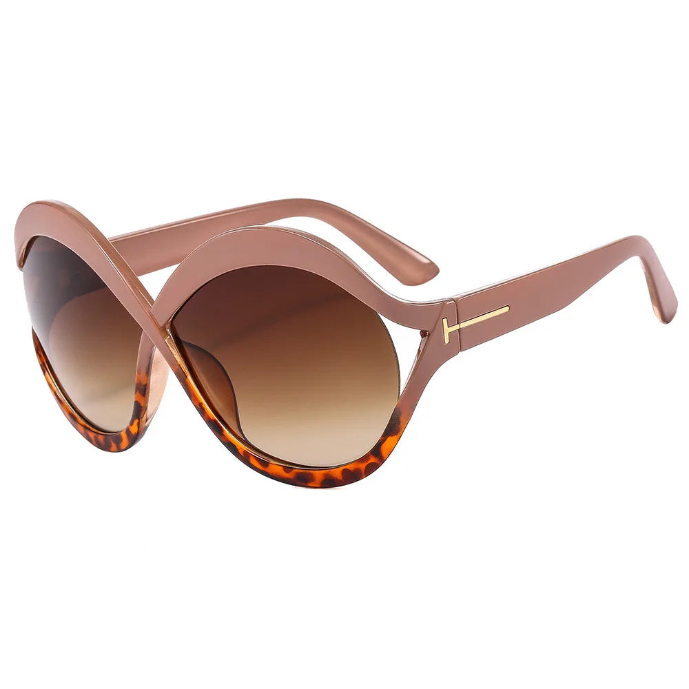 New Oversized Circular Frame Sunglasses for Women