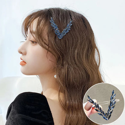 Luxury Shining V Shape Buckle Hairpins.