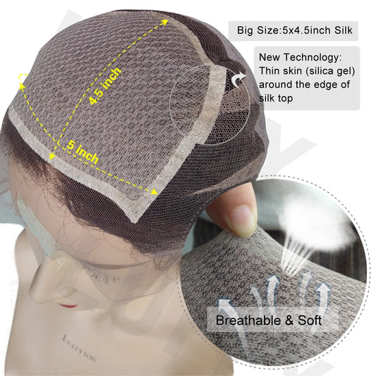 Silk Top Full Lace Human Hair Wig 5x4.5. - BLAKESTORE-NG