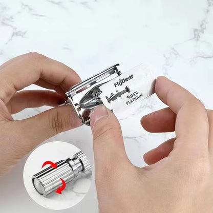Men Shaving Razor with Blade.
