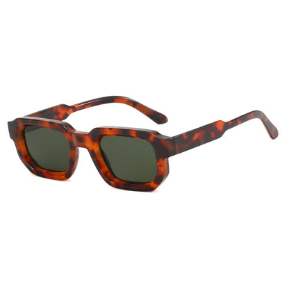 Men Vintage Rectangle Frame Sunglasses.