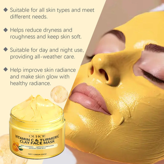 Turmeric VitaminC Clay Deep Cleansing Facial Mask.
