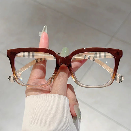 Unisex Business Square Frame Anti Blue Light Glasses