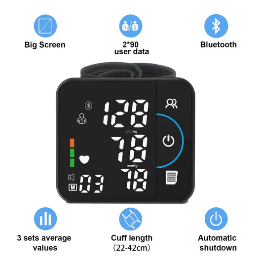 Wrist Blood Pressure Monitor  For Apple Android Phone - BLAKESTORE-NG