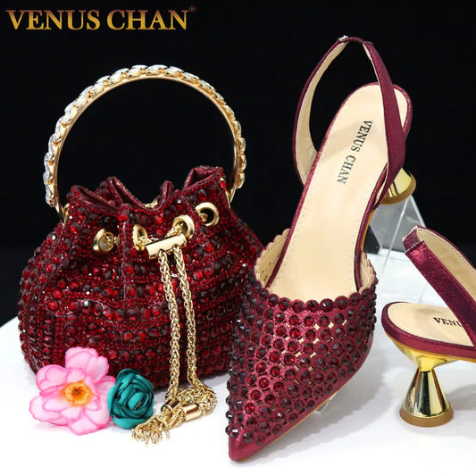 Elegant Toe Heels Shoes and Bag Set for Women (Venus Chan) - BLAKESTORE-NG